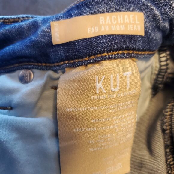 KUT From The Kloth Rachael  Fab Ab Mom Jeans Sz 4 High Rise Ankle Crop - Picture 7 of 8